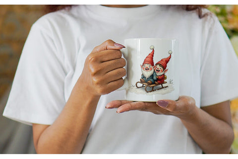 Mug Wrap UglyCute Yeti & Gnome Winter Games Sublimation artnoy 
