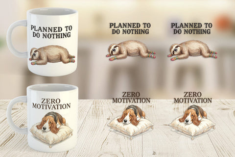 Mug Wrap Unapologetic Weekend Laziness Watercolor Sublimation artnoy 