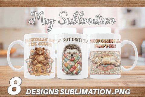 Mug Wrap Unapologetic Weekend Laziness Watercolor Sublimation artnoy 