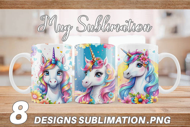 Mug Wrap Unicorn Sublimation artnoy 
