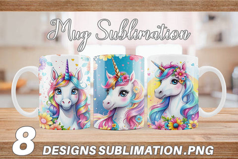 Mug Wrap Unicorn Sublimation artnoy 