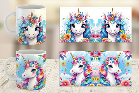 Mug Wrap Unicorn Sublimation artnoy 