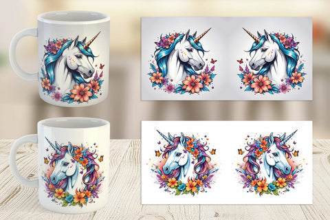 Mug Wrap Unicorn Sublimation artnoy 