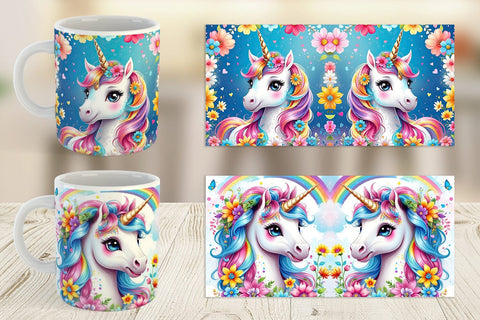 Mug Wrap Unicorn Sublimation artnoy 