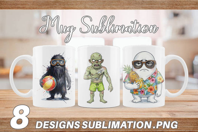 Mug Wrap Unimpressed Summerween Ghouls Sublimation artnoy 