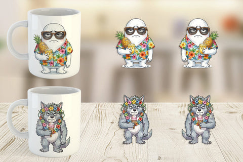 Mug Wrap Unimpressed Summerween Ghouls Sublimation artnoy 