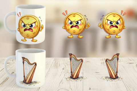 Mug Wrap Unlucky Charms Retro Sublimation artnoy 