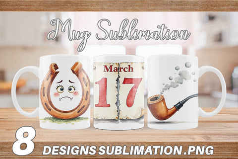 Mug Wrap Unlucky Charms Retro Sublimation artnoy 