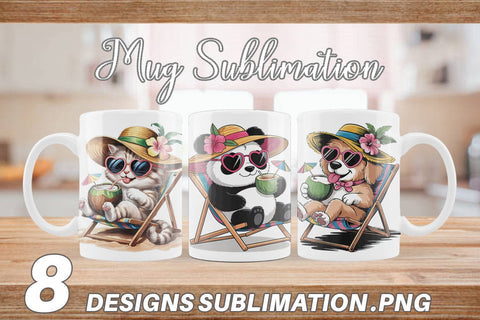 Mug Wrap Vacation Animal Sublimation artnoy 