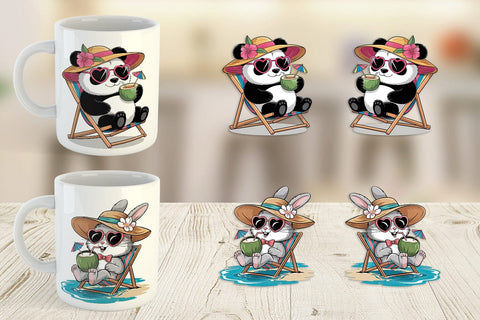 Mug Wrap Vacation Animal Sublimation artnoy 