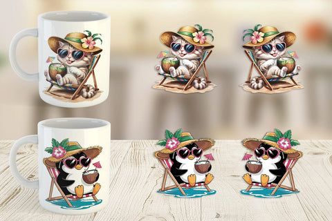 Mug Wrap Vacation Animal Sublimation artnoy 