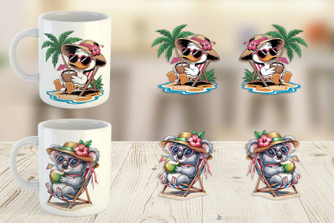 Mug Wrap Vacation Animal Sublimation artnoy 
