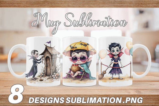 Mug Wrap Vacation Vampire Vibes Sublimation artnoy 