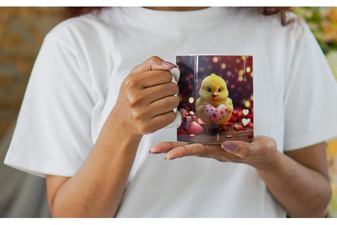 Mug Wrap Valentine Baby Chicken Sublimation artnoy 