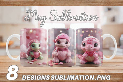 Mug Wrap Valentine Baby Turtle Sublimation artnoy 