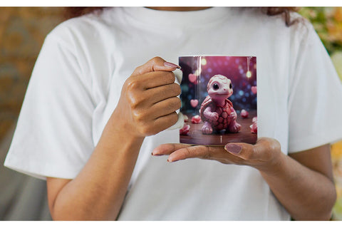 Mug Wrap Valentine Baby Turtle Sublimation artnoy 