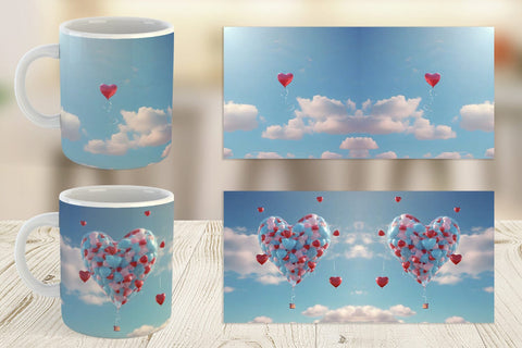 Mug Wrap Valentine Balloon Sublimation artnoy 
