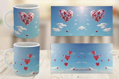Mug Wrap Valentine Balloon Sublimation artnoy 