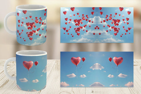 Mug Wrap Valentine Balloon Sublimation artnoy 