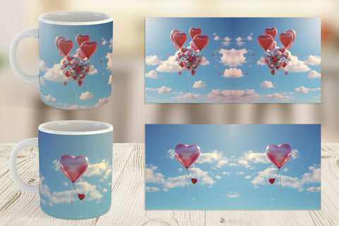 Mug Wrap Valentine Balloon Sublimation artnoy 