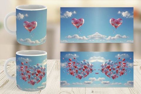 Mug Wrap Valentine Balloon Sublimation artnoy 