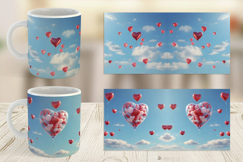 Mug Wrap Valentine Balloon Sublimation artnoy 
