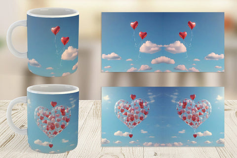 Mug Wrap Valentine Balloon Sublimation artnoy 