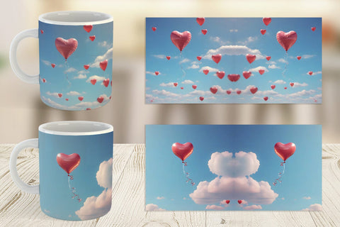 Mug Wrap Valentine Balloon Sublimation artnoy 