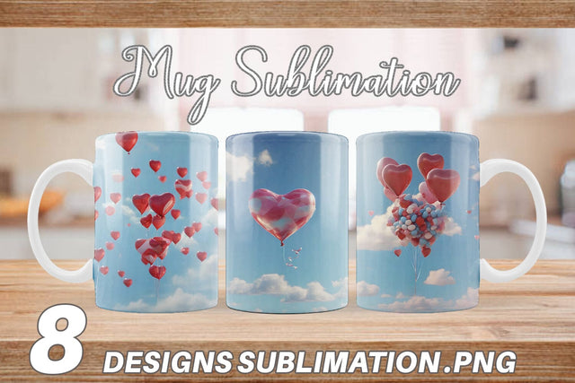 Mug Wrap Valentine Balloon Sublimation artnoy 