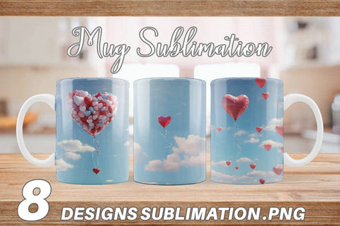 Mug Wrap Valentine Balloon Sublimation artnoy 