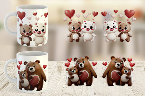 Mug Wrap Valentine Bear Sublimation artnoy 
