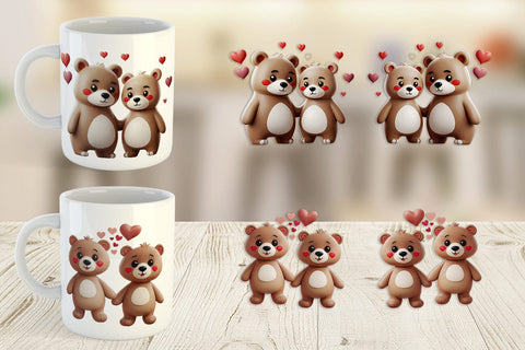 Mug Wrap Valentine Bear Sublimation artnoy 