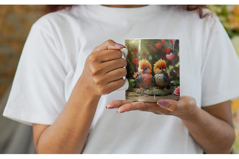 Mug Wrap Valentine Bird Paradise Sublimation artnoy 