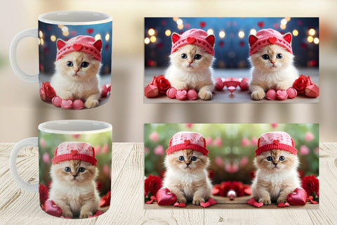 Mug Wrap Valentine Birman Cat Sublimation artnoy 