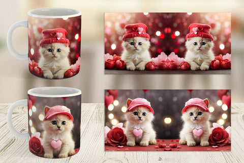 Mug Wrap Valentine Birman Cat Sublimation artnoy 