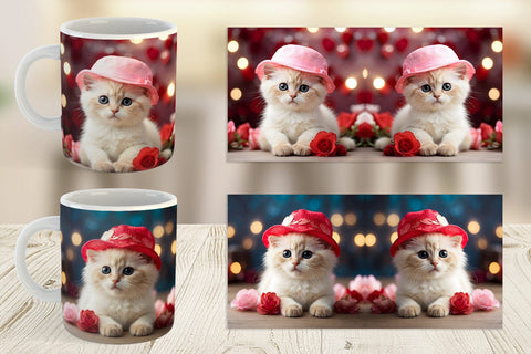 Mug Wrap Valentine Birman Cat Sublimation artnoy 