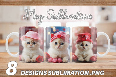 Mug Wrap Valentine Birman Cat Sublimation artnoy 