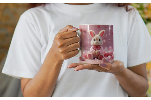 Mug Wrap Valentine Bunny Sublimation artnoy 