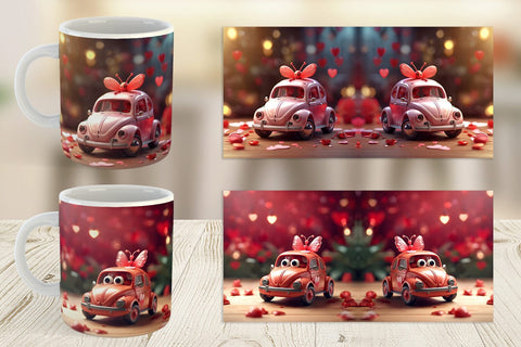 Mug Wrap Valentine Car Bug Sublimation artnoy 
