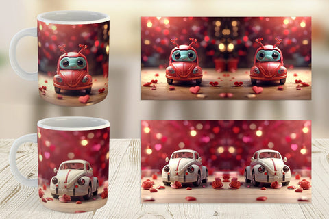 Mug Wrap Valentine Car Bug Sublimation artnoy 
