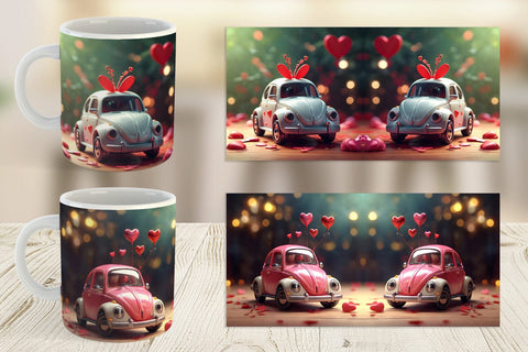 Mug Wrap Valentine Car Bug Sublimation artnoy 
