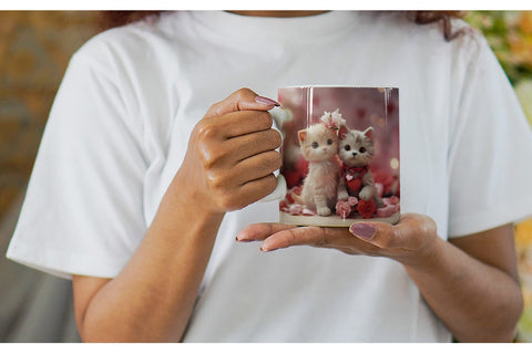 Mug Wrap Valentine Cat Sublimation artnoy 