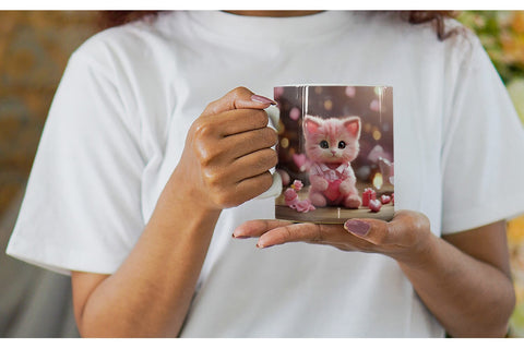 Mug Wrap Valentine Cat Sublimation artnoy 