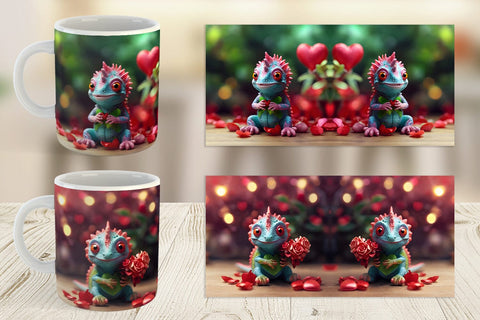 Mug Wrap Valentine Chameleon Sublimation artnoy 