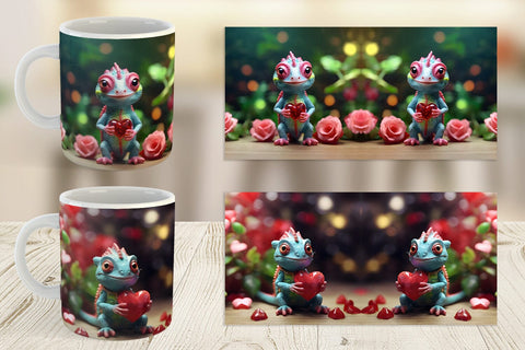 Mug Wrap Valentine Chameleon Sublimation artnoy 