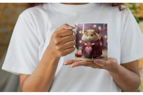 Mug Wrap Valentine Cute Hamsters Sublimation artnoy 