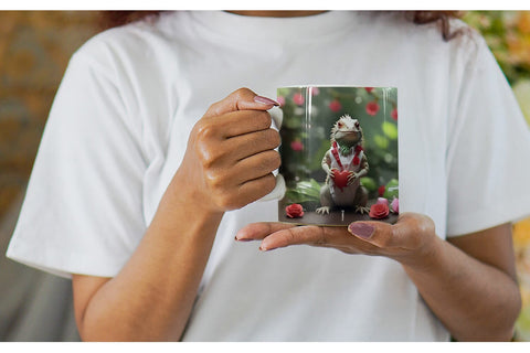 Mug Wrap Valentine Cute Iguana Sublimation artnoy 