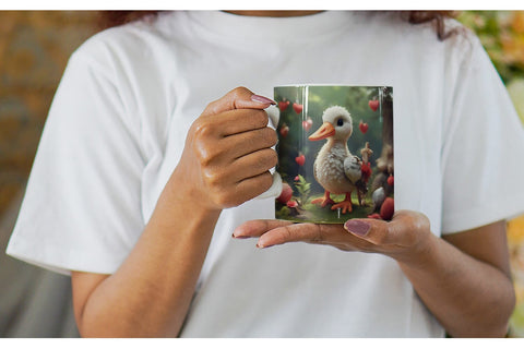 Mug Wrap Valentine Cute Stork Sublimation artnoy 