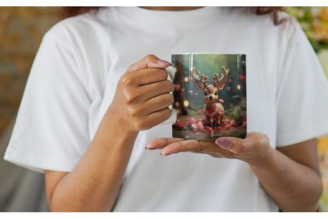 Mug Wrap Valentine Deer Sublimation artnoy 