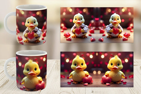 Mug Wrap Valentine Duck Sublimation artnoy 